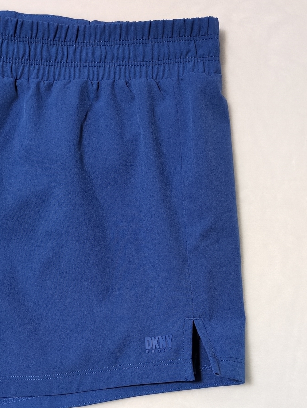 DKNY Sport Cobalt Blue Zipper Pocket Athletic Running Shorts Size L
